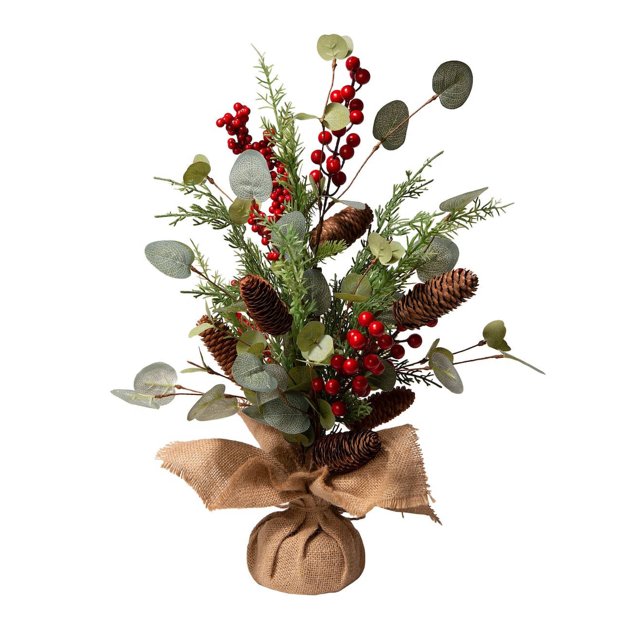 Glitzhome&#xAE; Christmas Pine, Eucalyptus &#x26; Berry Tree